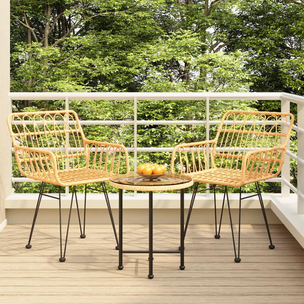 3-delige Tuinset poly rattan