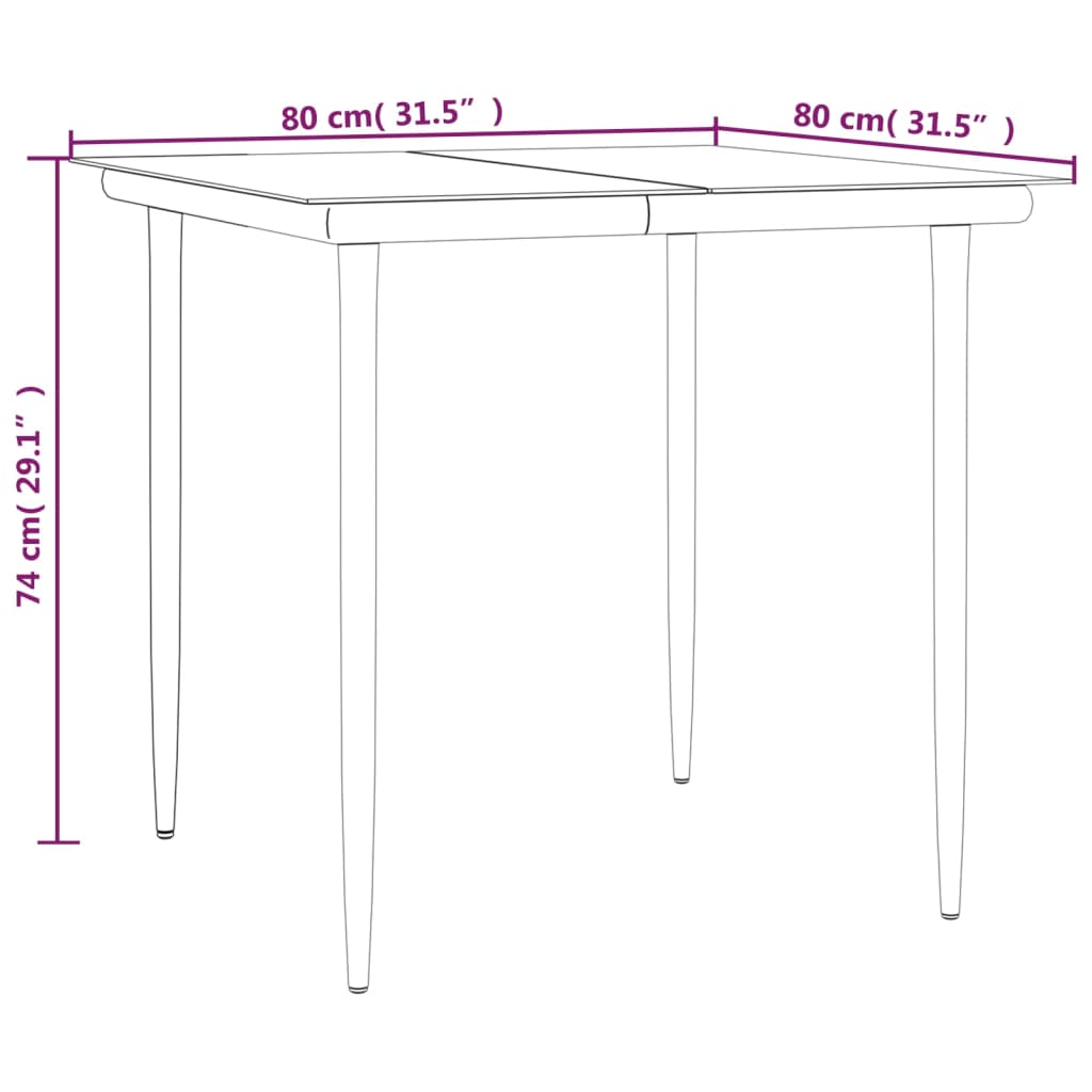 3-delige Tuinset poly rattan