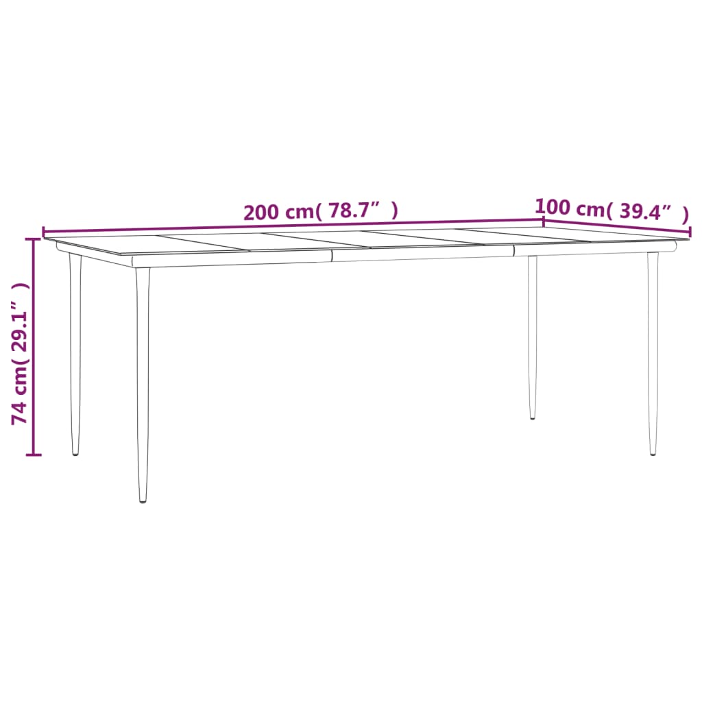 3-delige Tuinset poly rattan