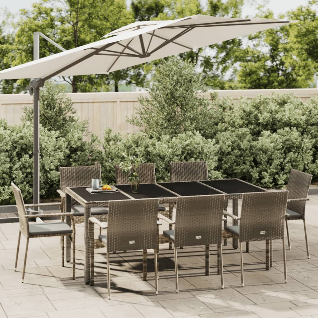 5-delige Tuinset met kussens poly rattan