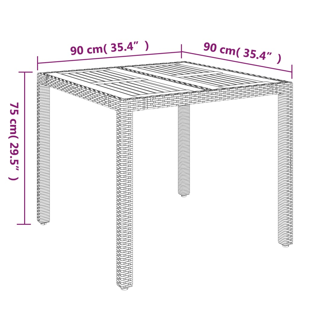 Ensemble de jardin 5 pièces avec coussins en polyrotin