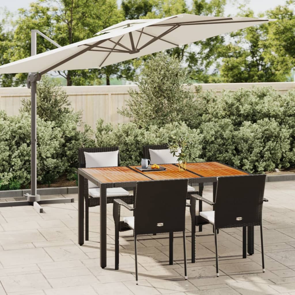 5-delige Tuinset met kussens poly rattan