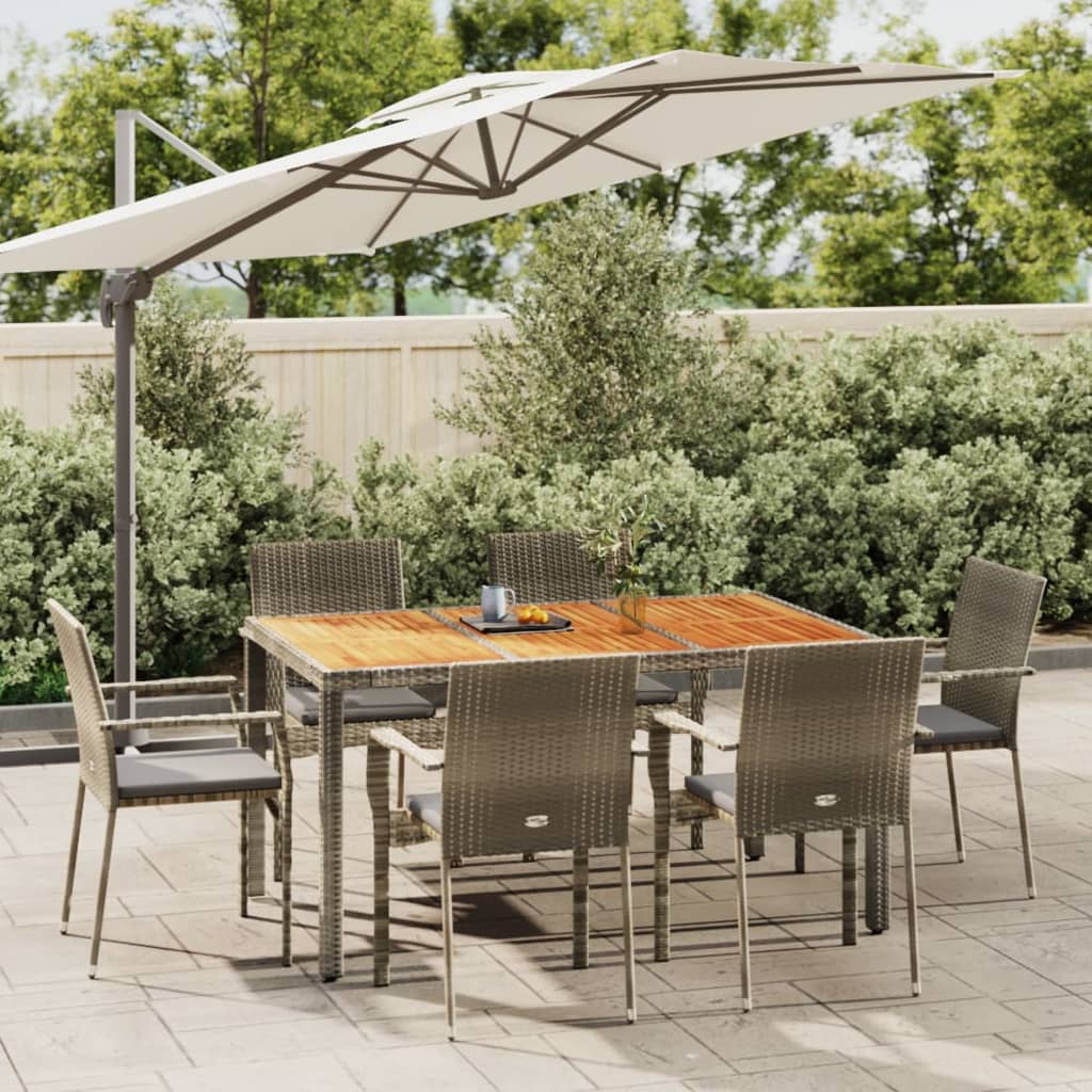 5-delige Tuinset met kussens poly rattan