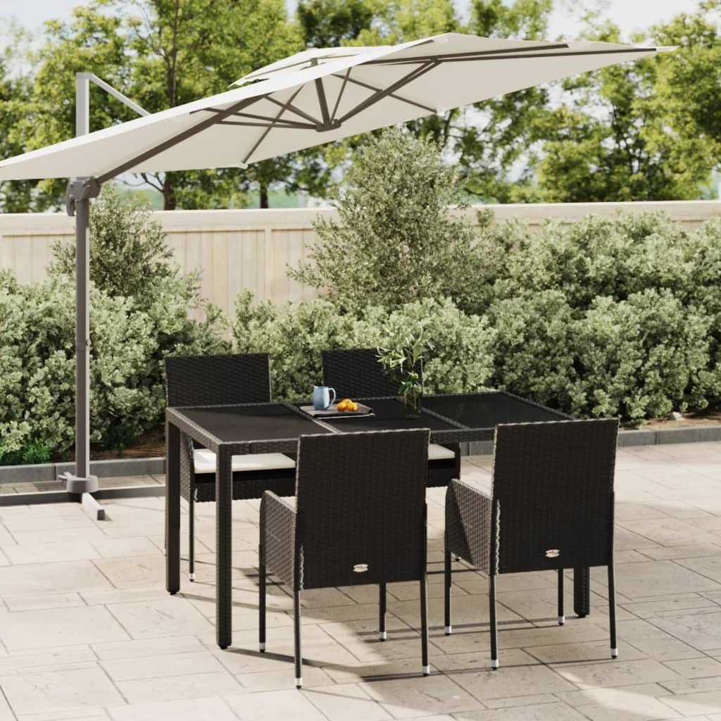 9-delige Tuinset met kussens poly rattan