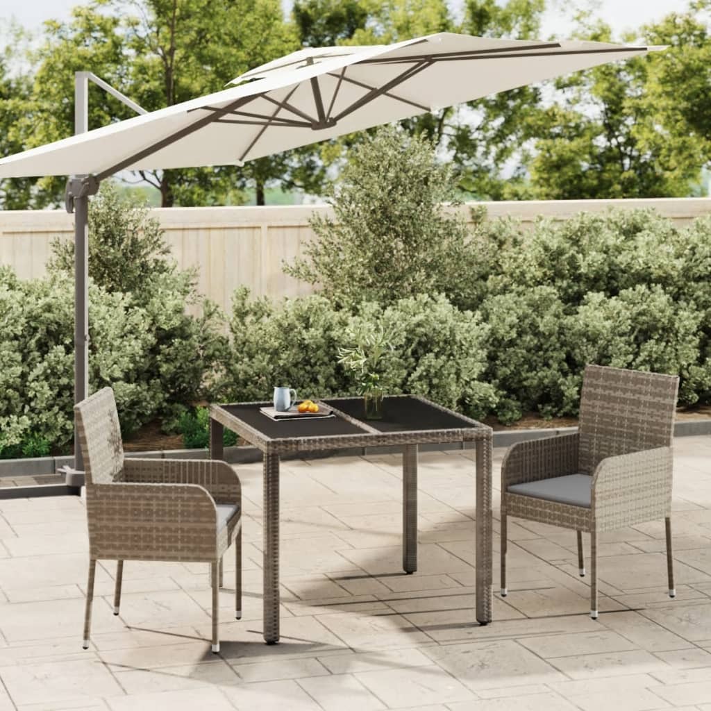 9-delige Tuinset met kussens poly rattan