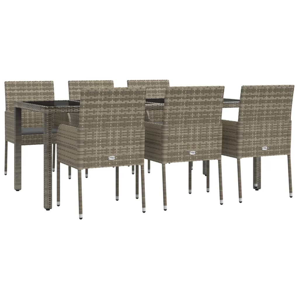 9-delige Tuinset met kussens poly rattan