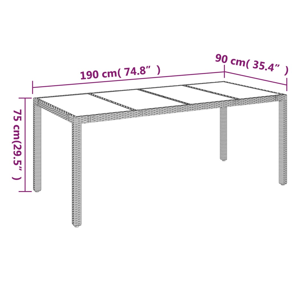 9-delige Tuinset met kussens poly rattan