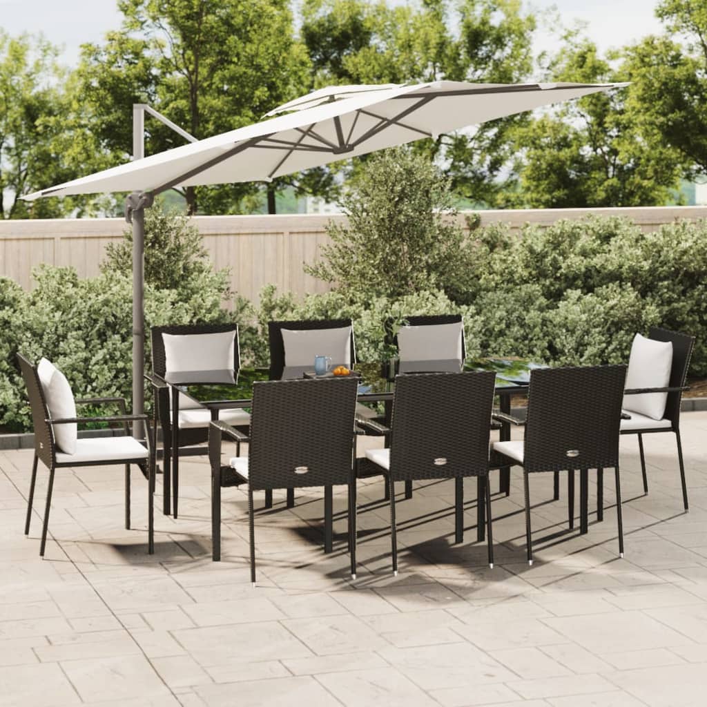 5-delige Tuinset met kussens poly rattan