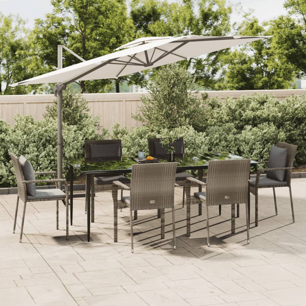 5-delige Tuinset met kussens poly rattan