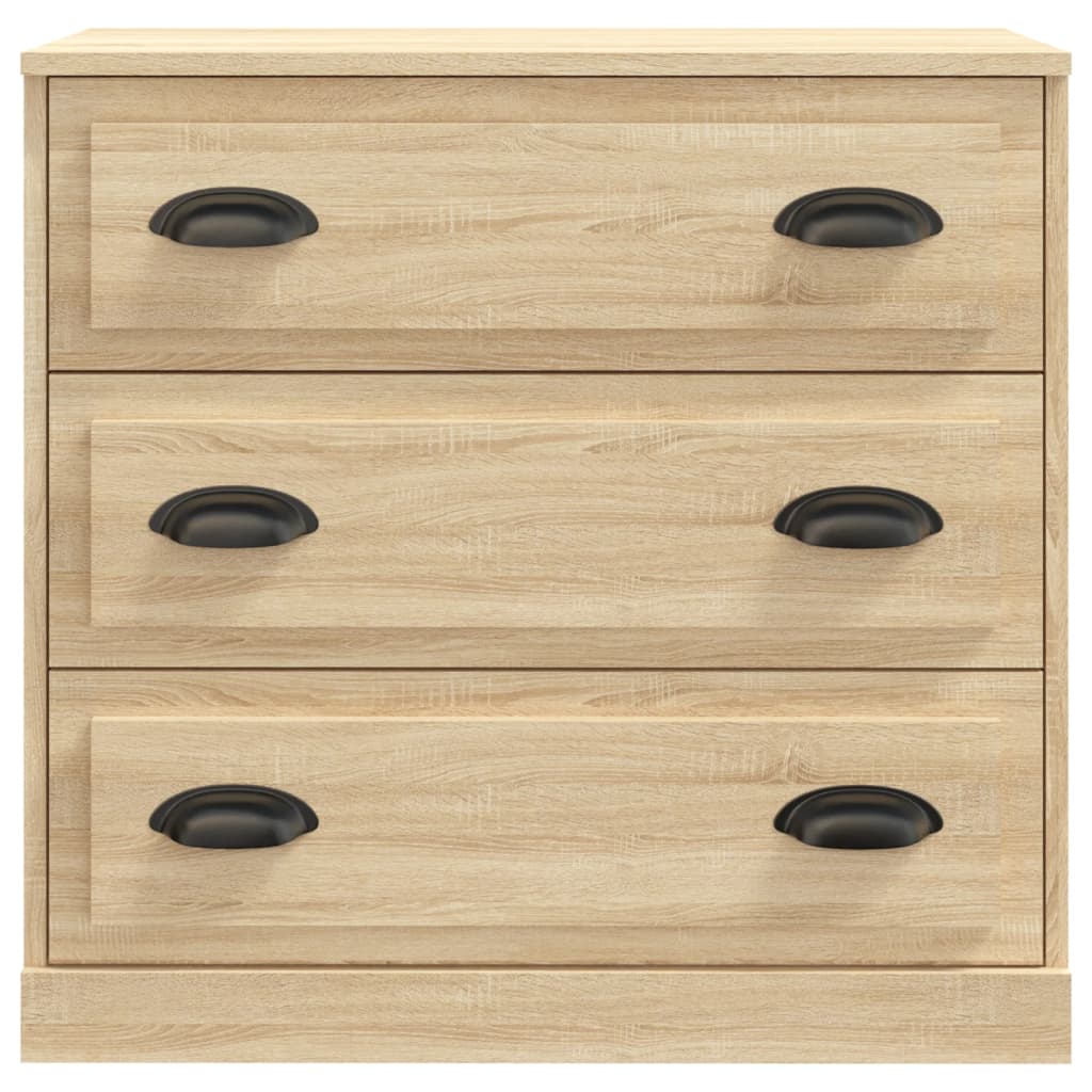 Buffets 2 pcs en bois ouvré couleur chêne