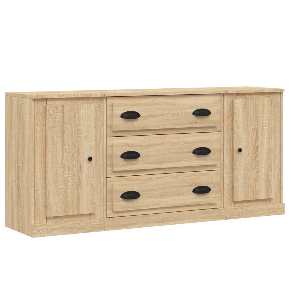 Buffets 3 pcs en bois travaillé.