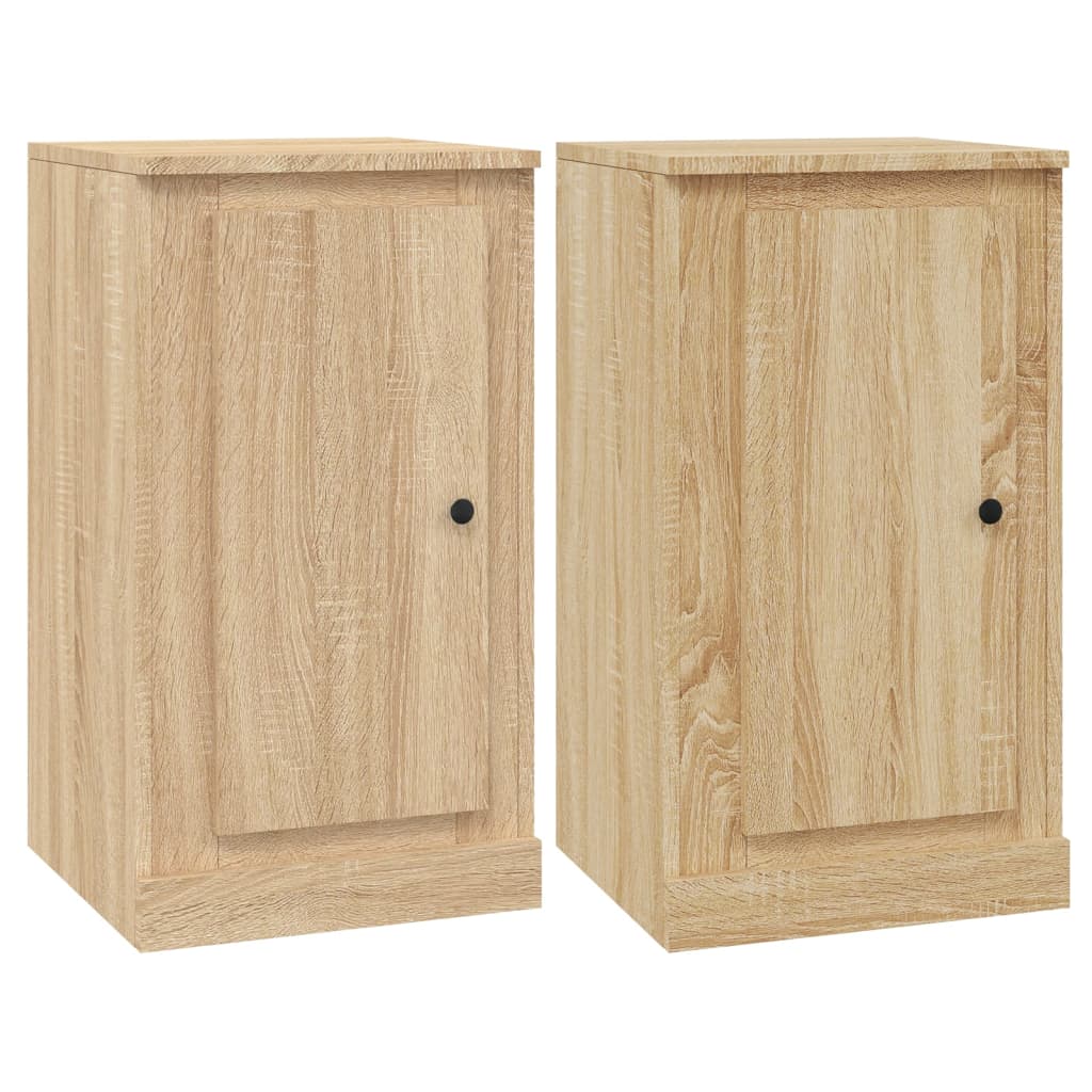 Buffets 3 pcs en bois ouvré couleur chêne