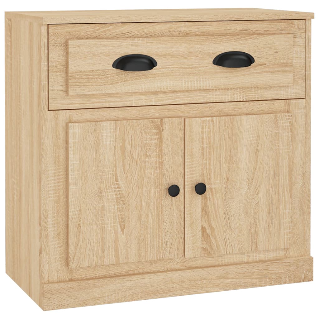 Buffets 2 pcs en bois ouvré couleur chêne