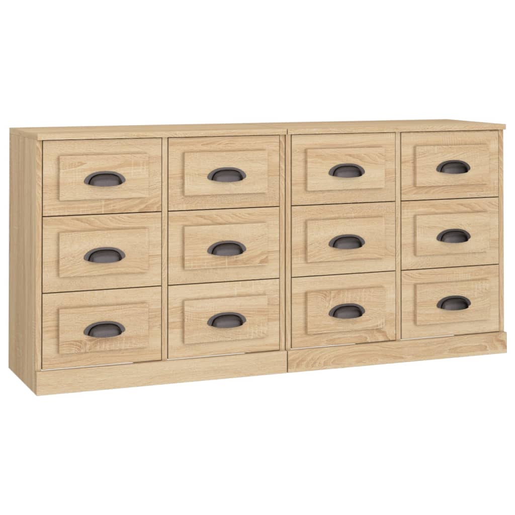 Buffets 2 pcs en bois travaillé.