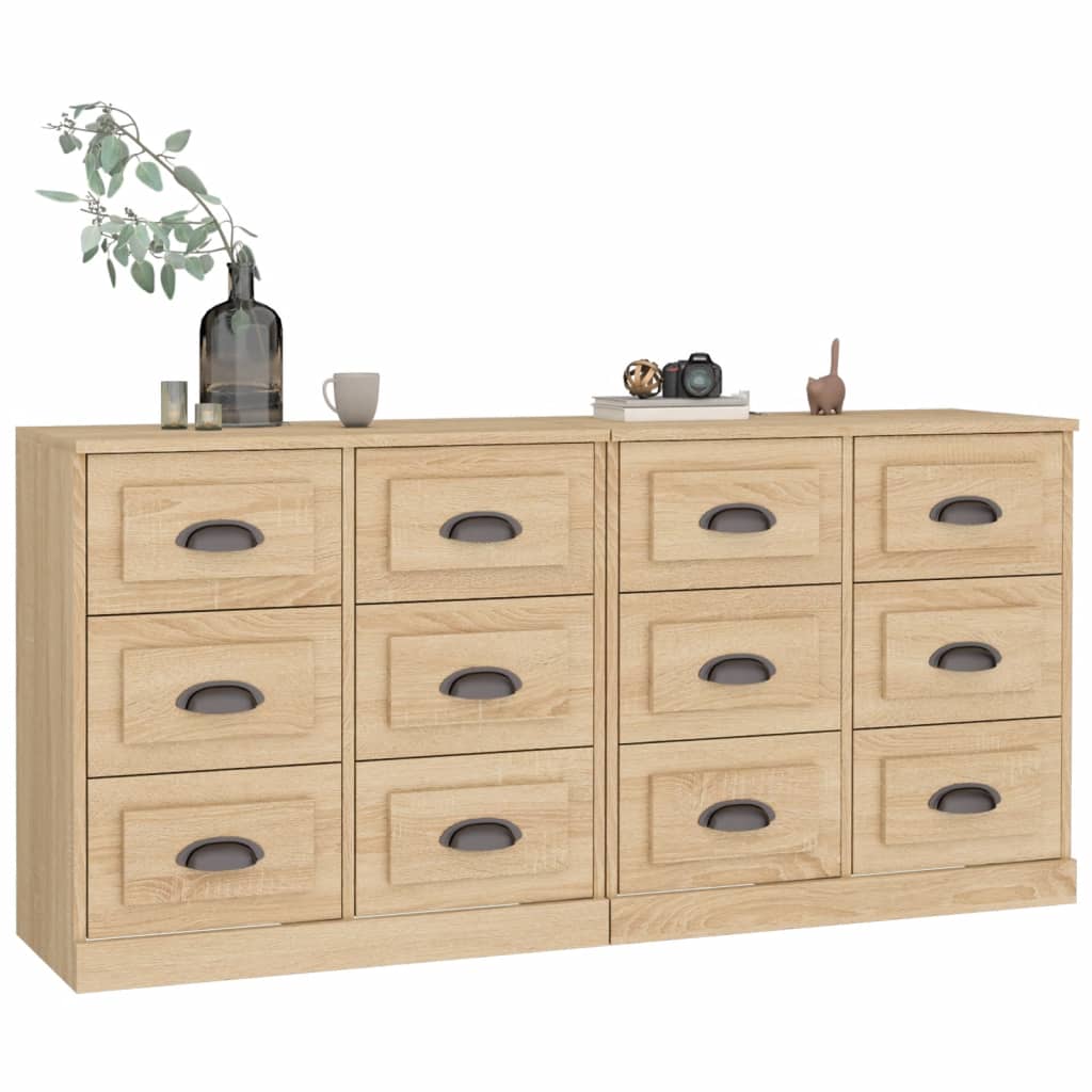 Buffets 2 pcs en bois travaillé.