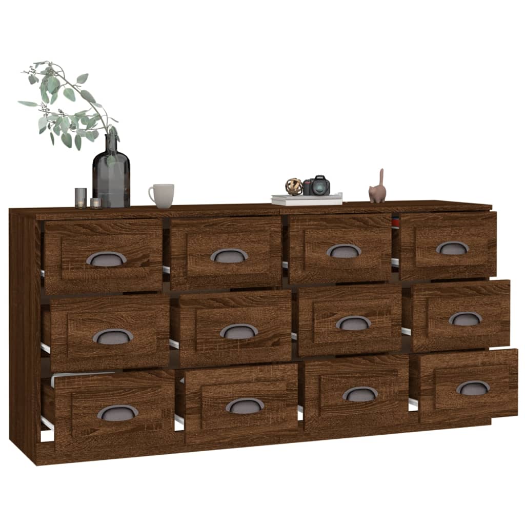 Buffets 2 pcs en bois travaillé.