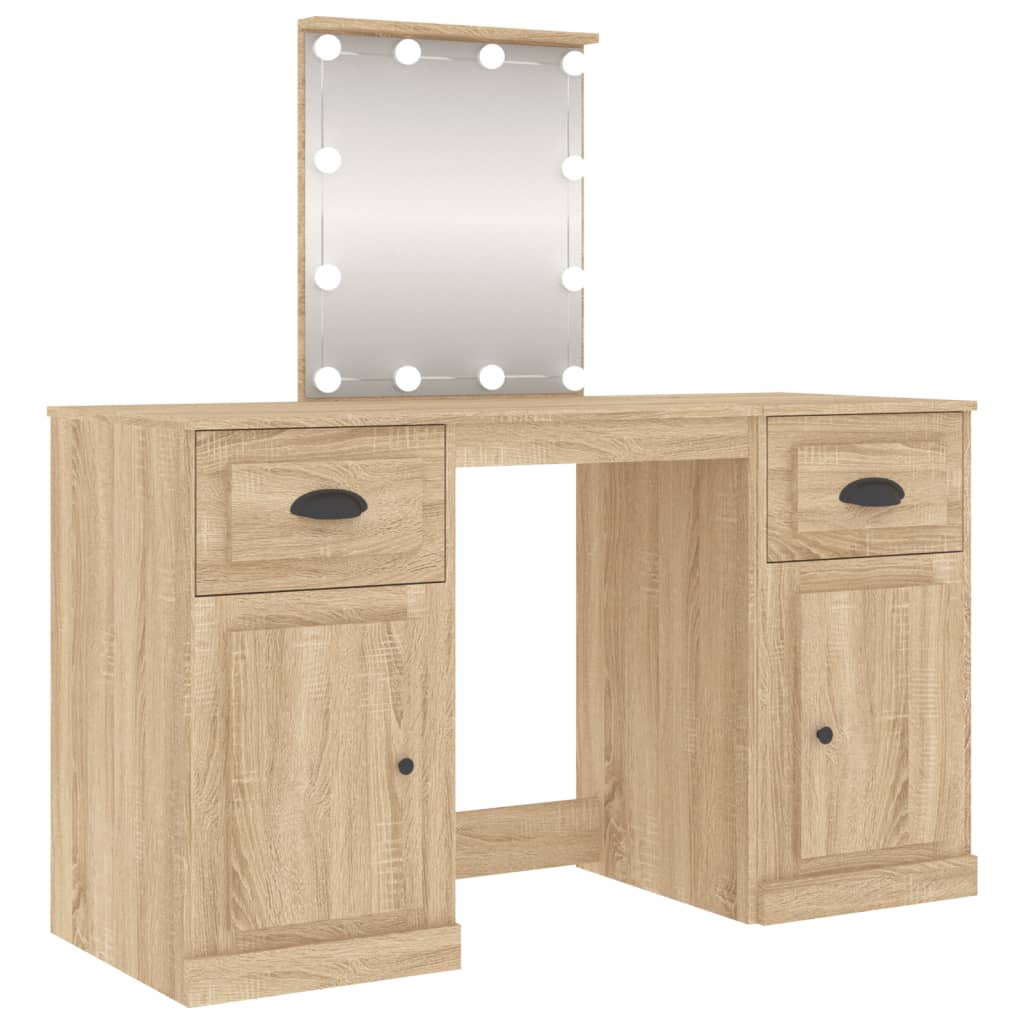 Kaptafel met LED-verlichting 130x50x132,5 cm