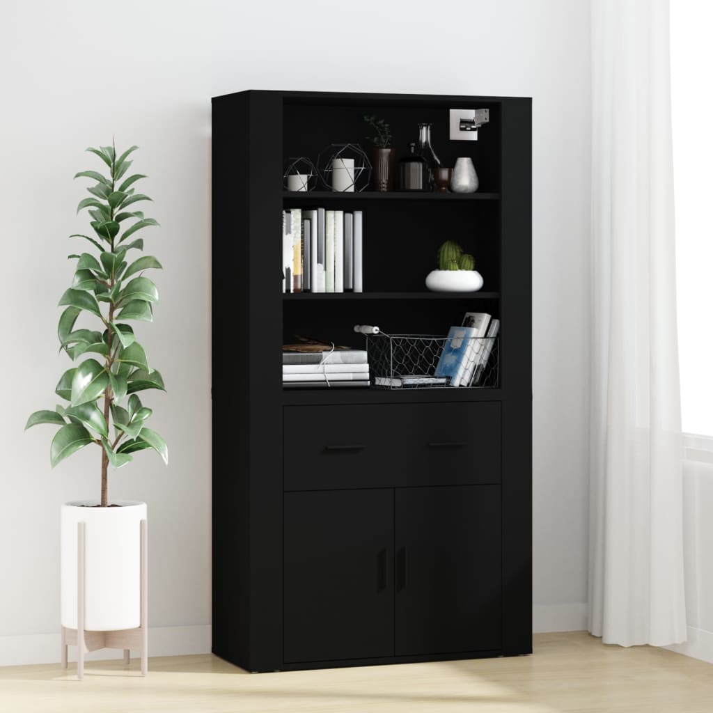 Armoire haute en bois couleur chêne