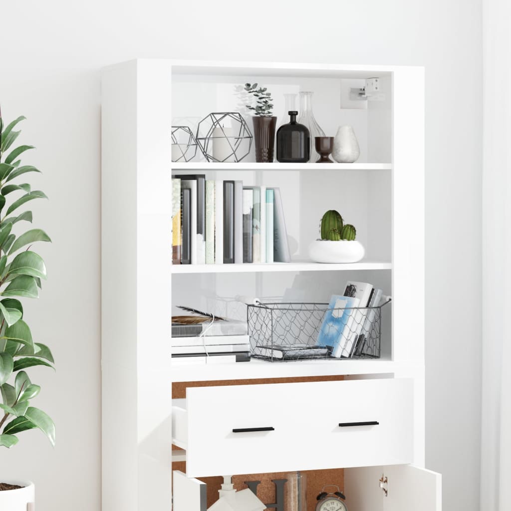 Armoire haute en bois couleur chêne