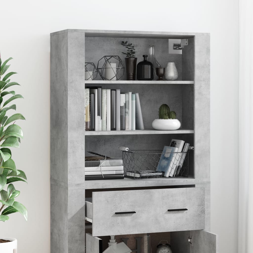 Armoire haute en bois couleur chêne