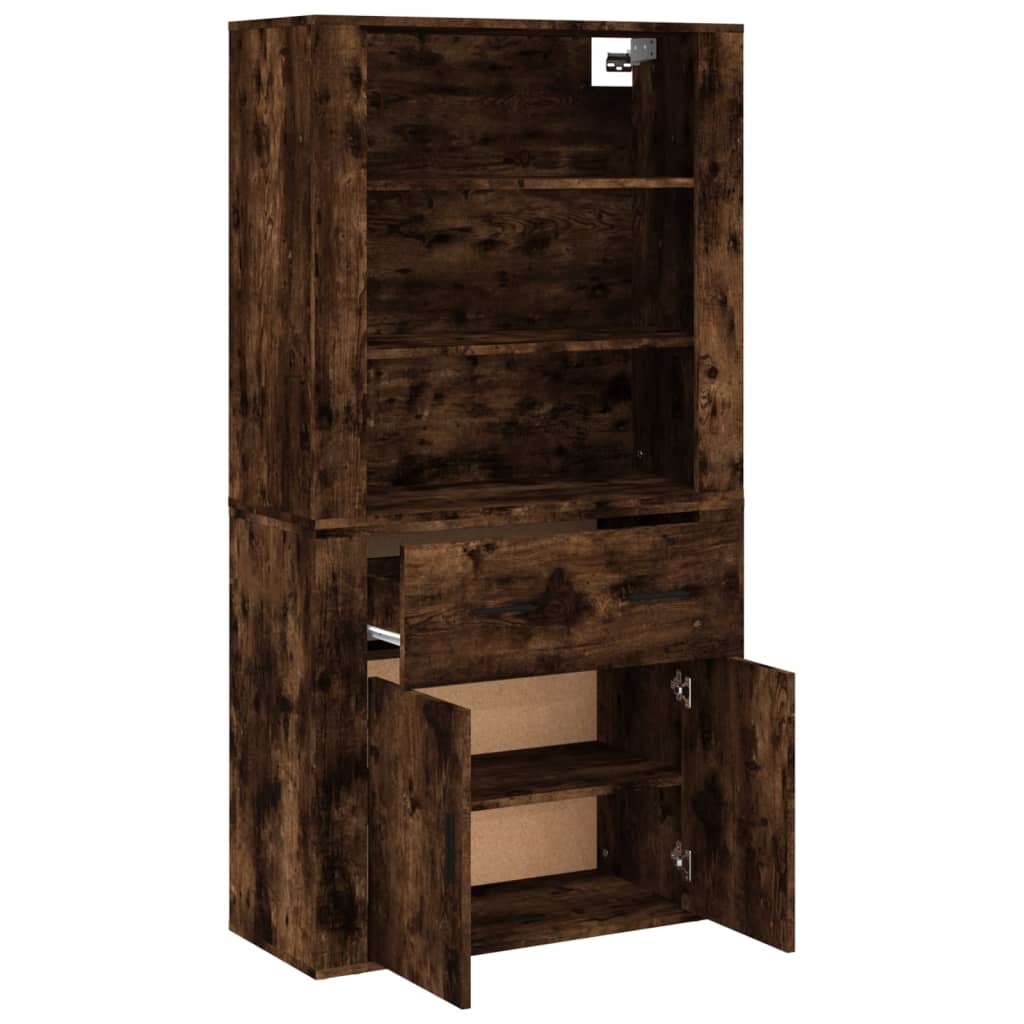 Armoire haute en bois couleur chêne