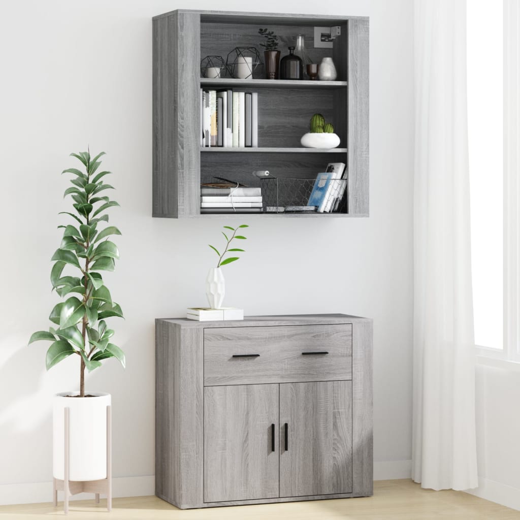 Armoire haute en bois couleur chêne