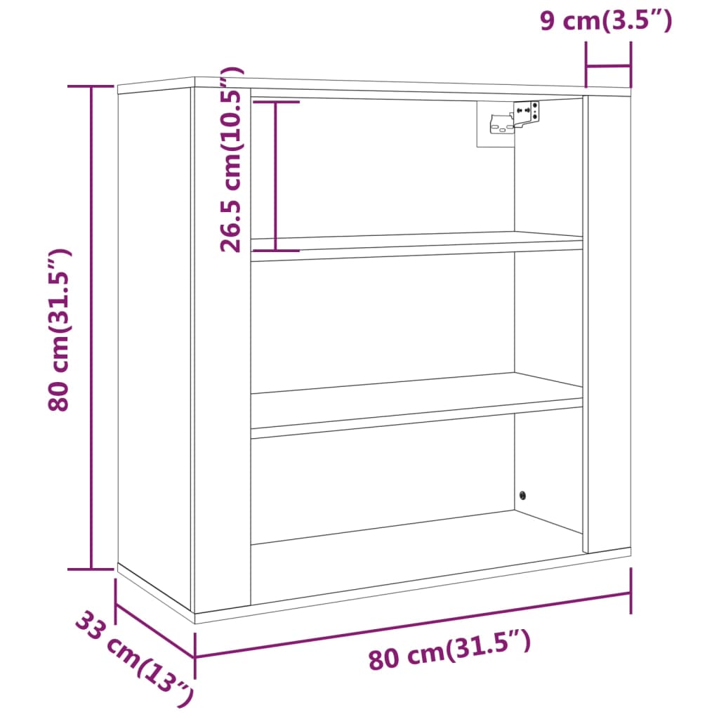 Armoire haute en bois couleur chêne