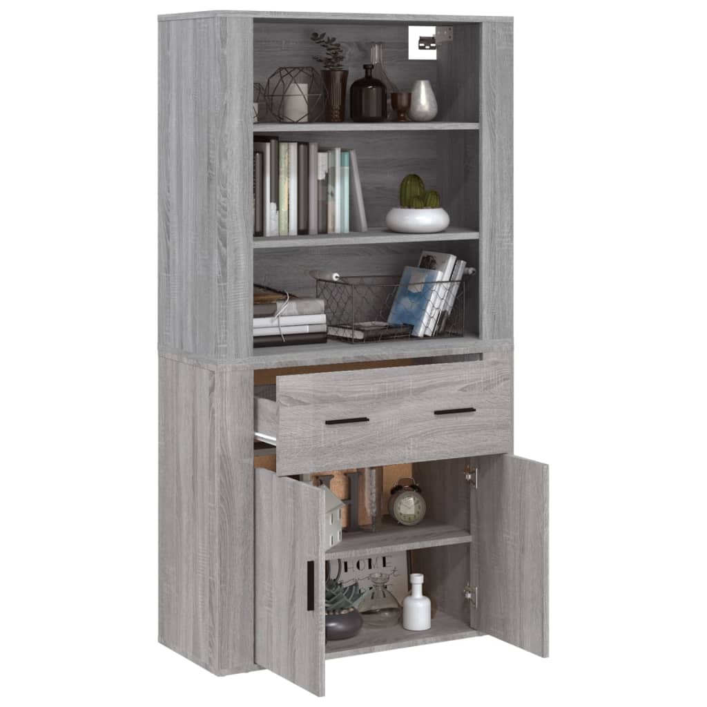 Armoire haute en bois couleur chêne