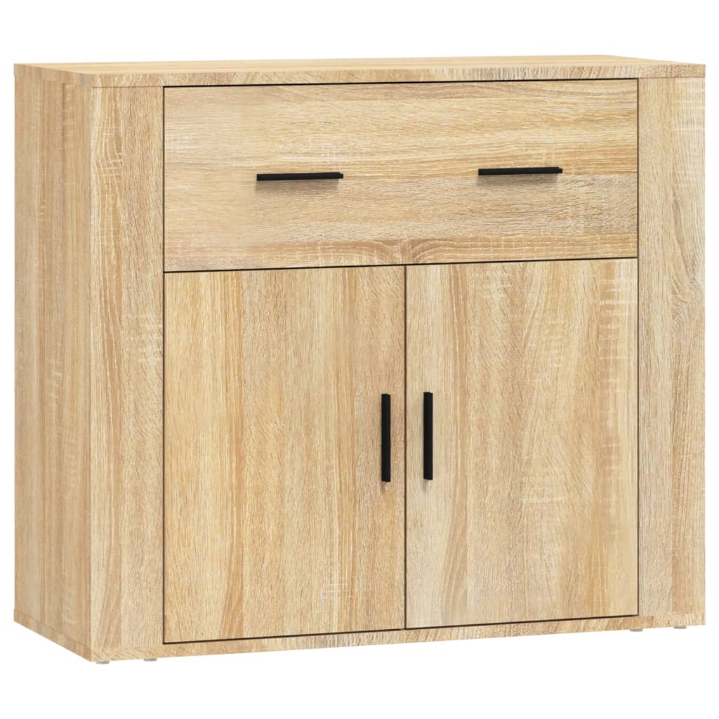 Buffets 3 pcs en bois ouvré couleur chêne