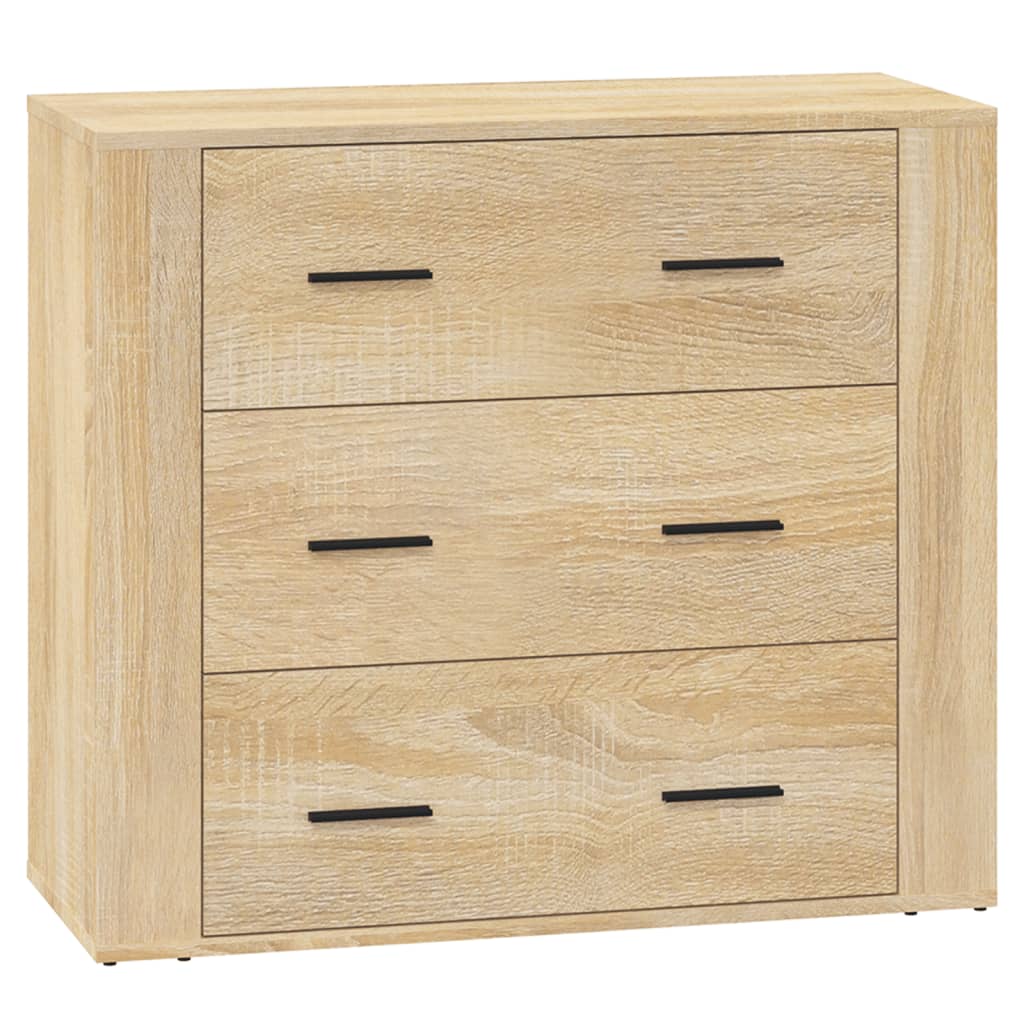 Buffets 3 pcs en bois ouvré couleur chêne