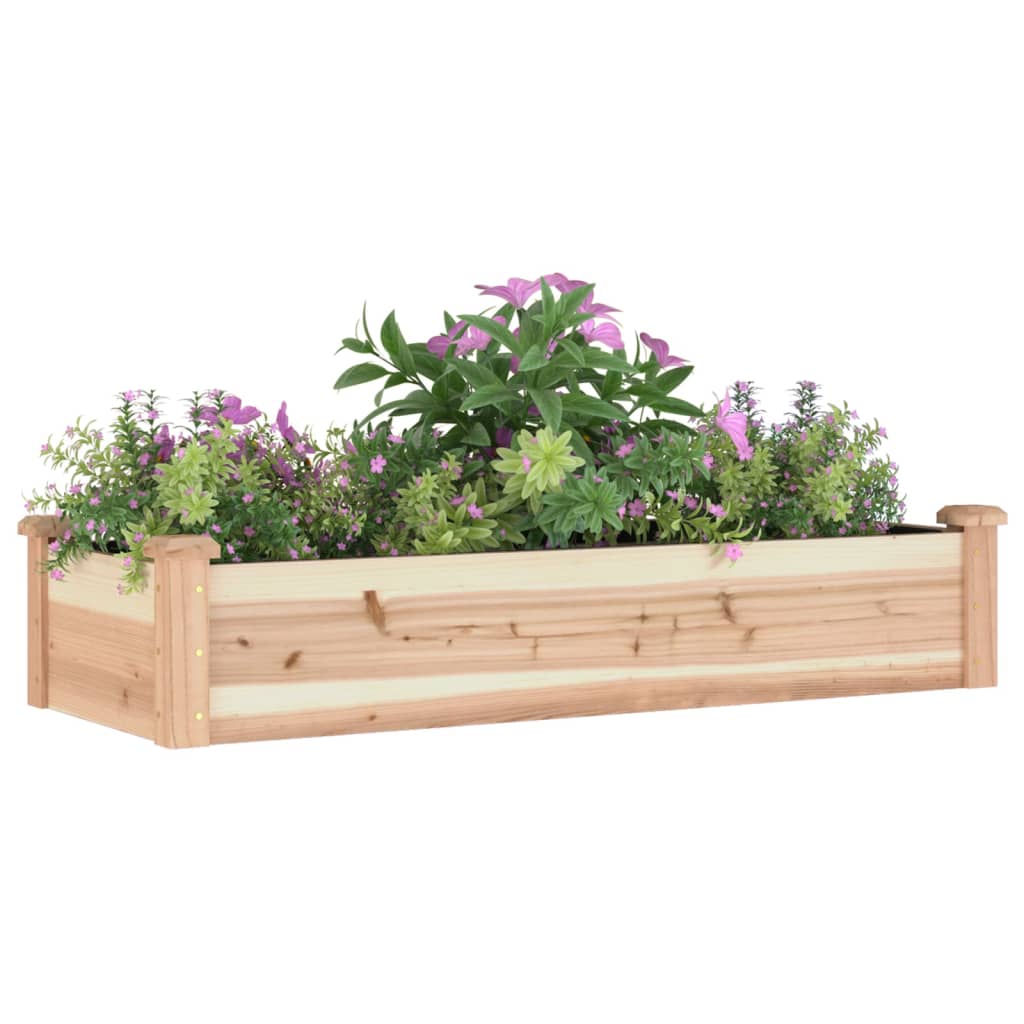 Plantenbak verhoogd met voering 240x120x25 cm massief vurenhout