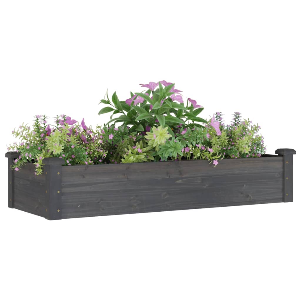 Plantenbak verhoogd met voering 240x120x25 cm massief vurenhout