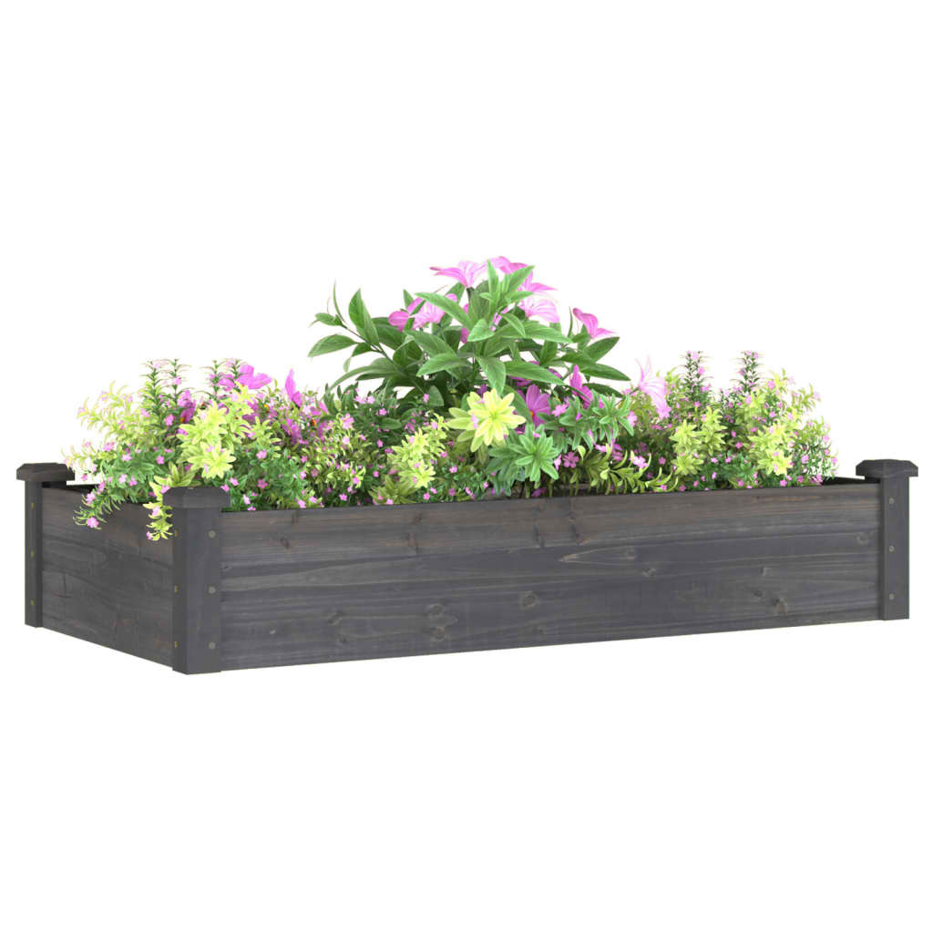 Plantenbak verhoogd met voering 240x120x25 cm massief vurenhout