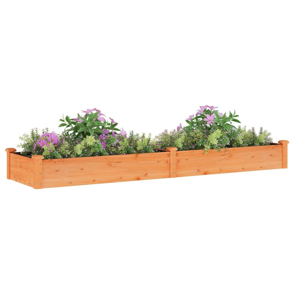 Plantenbak verhoogd met voering 240x120x25 cm massief vurenhout