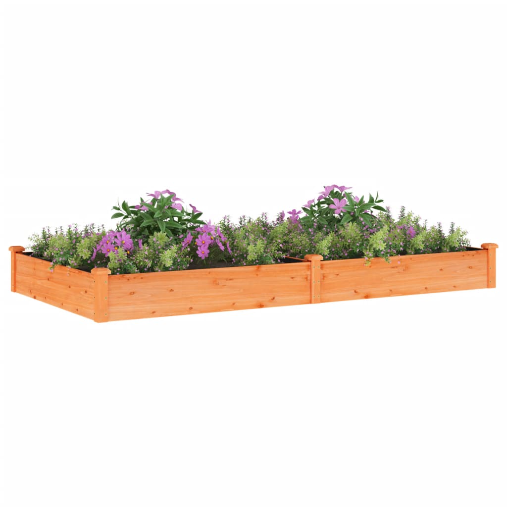 Plantenbak verhoogd met voering 240x120x25 cm massief vurenhout