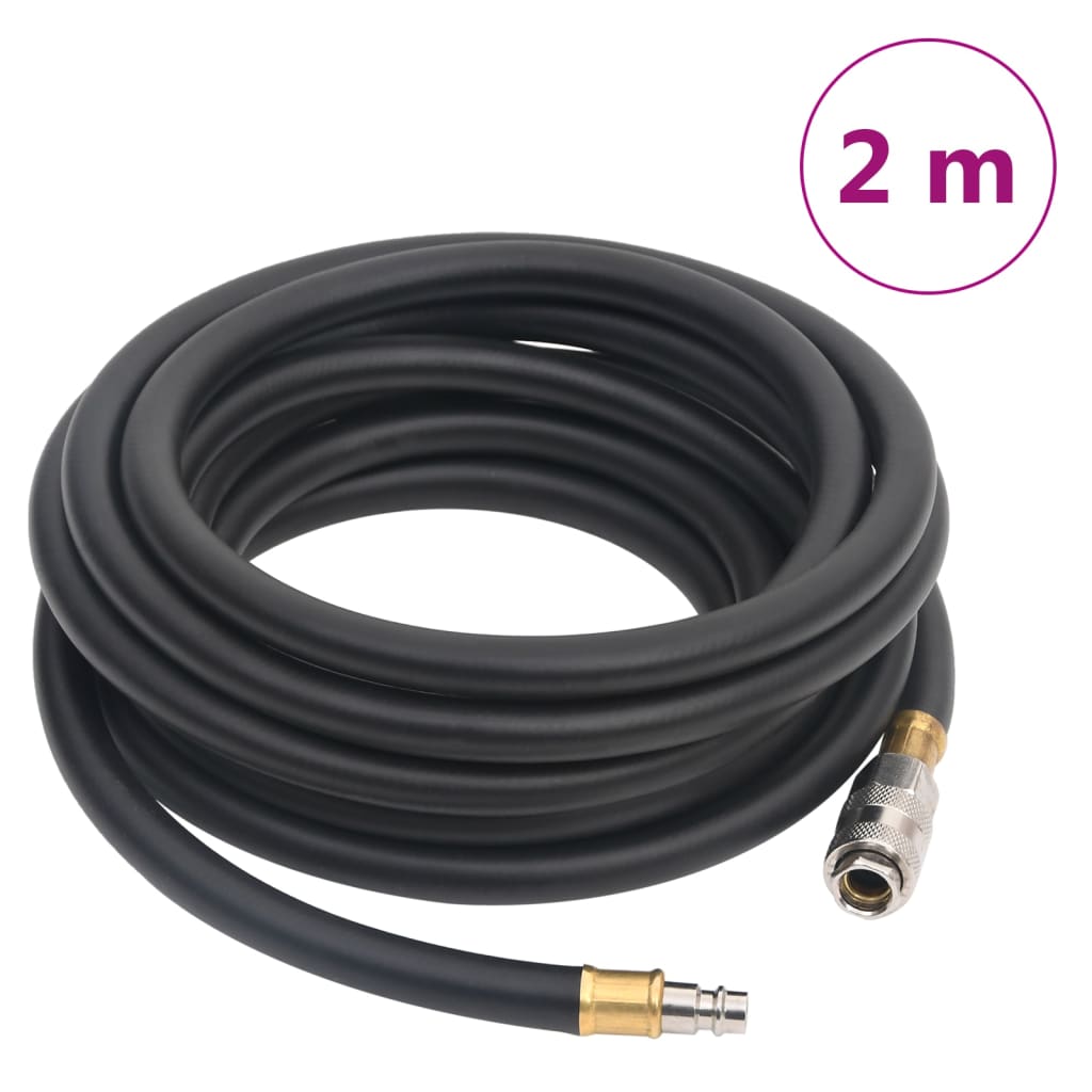 Luchtslang hybride 0,6'' 5 m rubber en PVC zwart