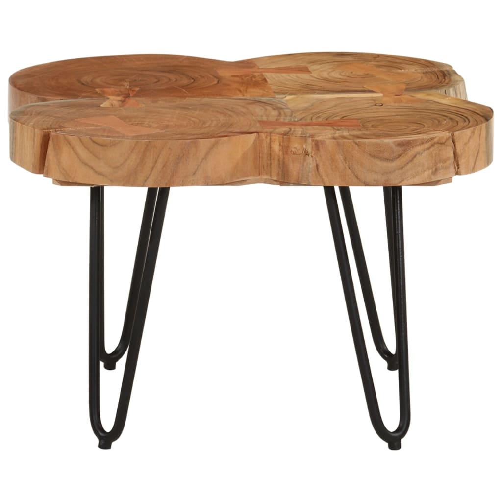 Table basse 4 troncs d'arbre 35 cm en bois de Sesham massif