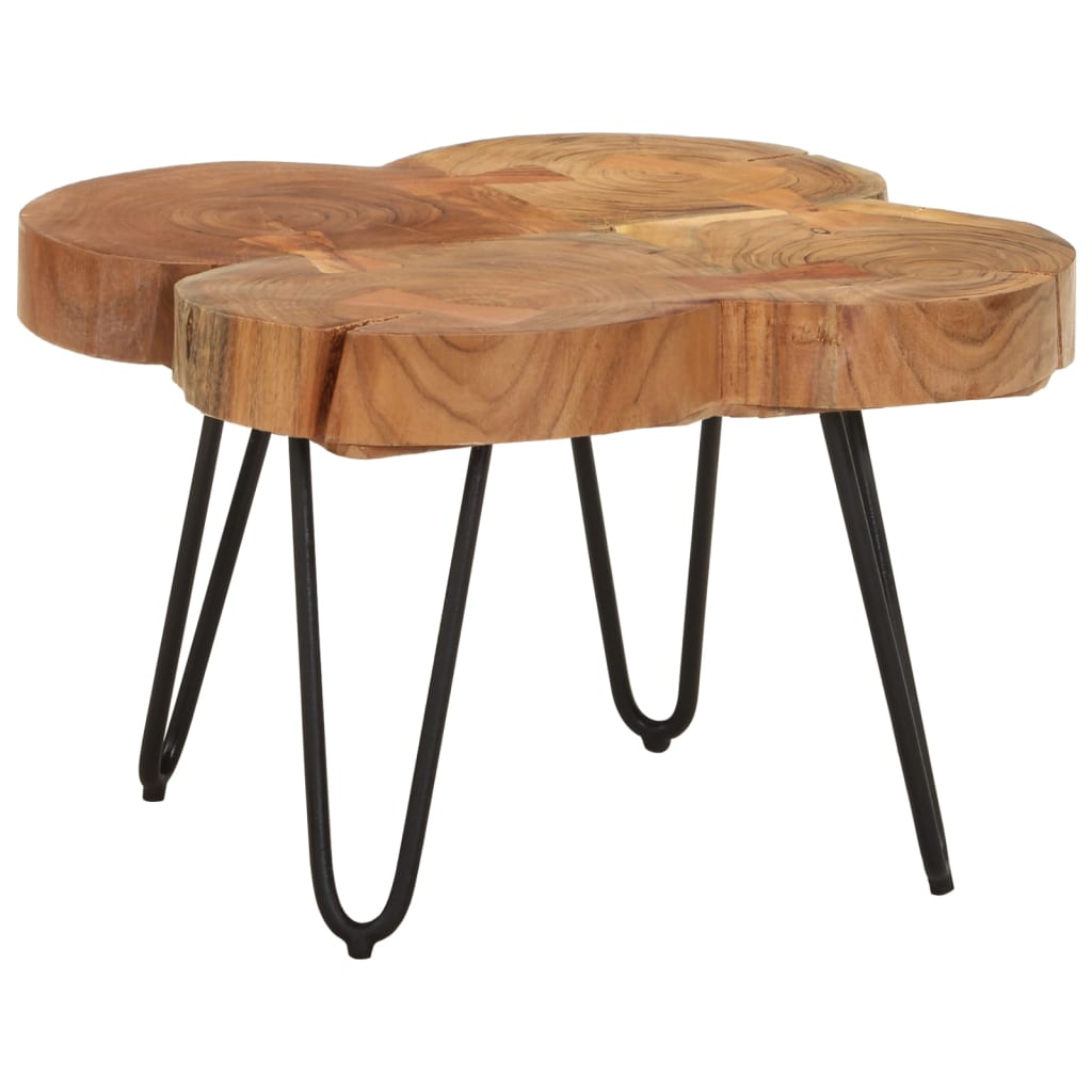 Table basse 4 troncs d'arbre 35 cm en bois de Sesham massif