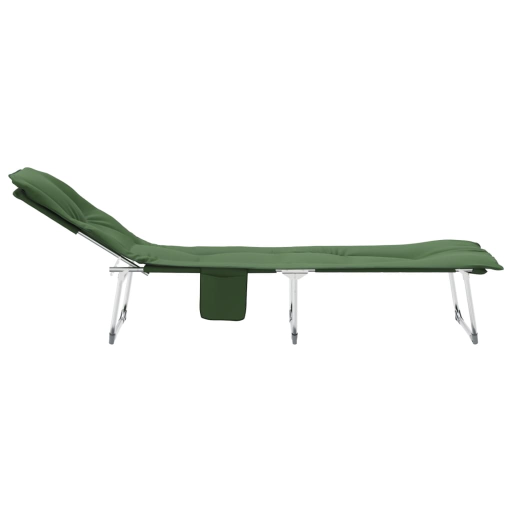 Chaise longue pliable en tissu