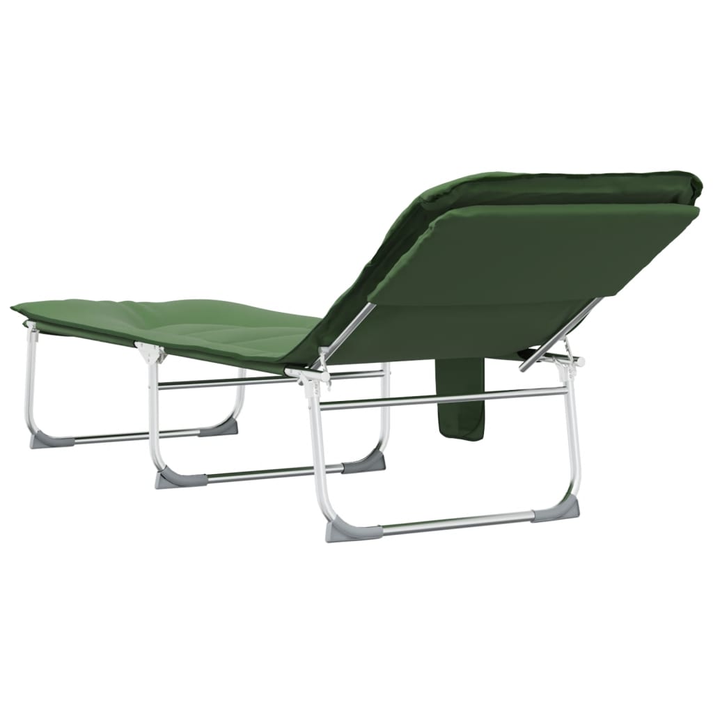 Chaise longue pliable en tissu