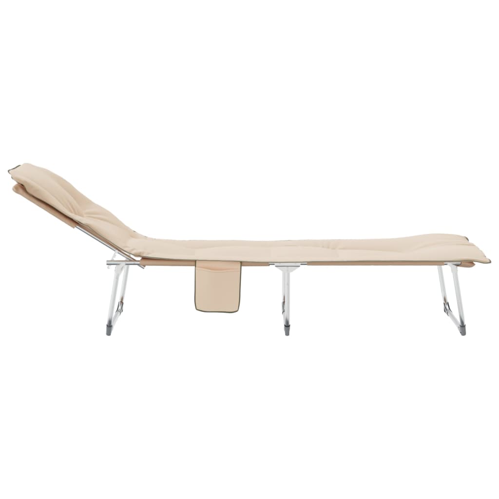 Chaise longue pliable en tissu