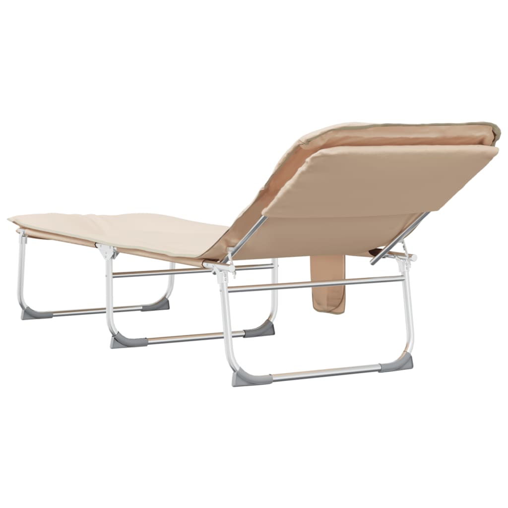 Chaise longue pliable en tissu