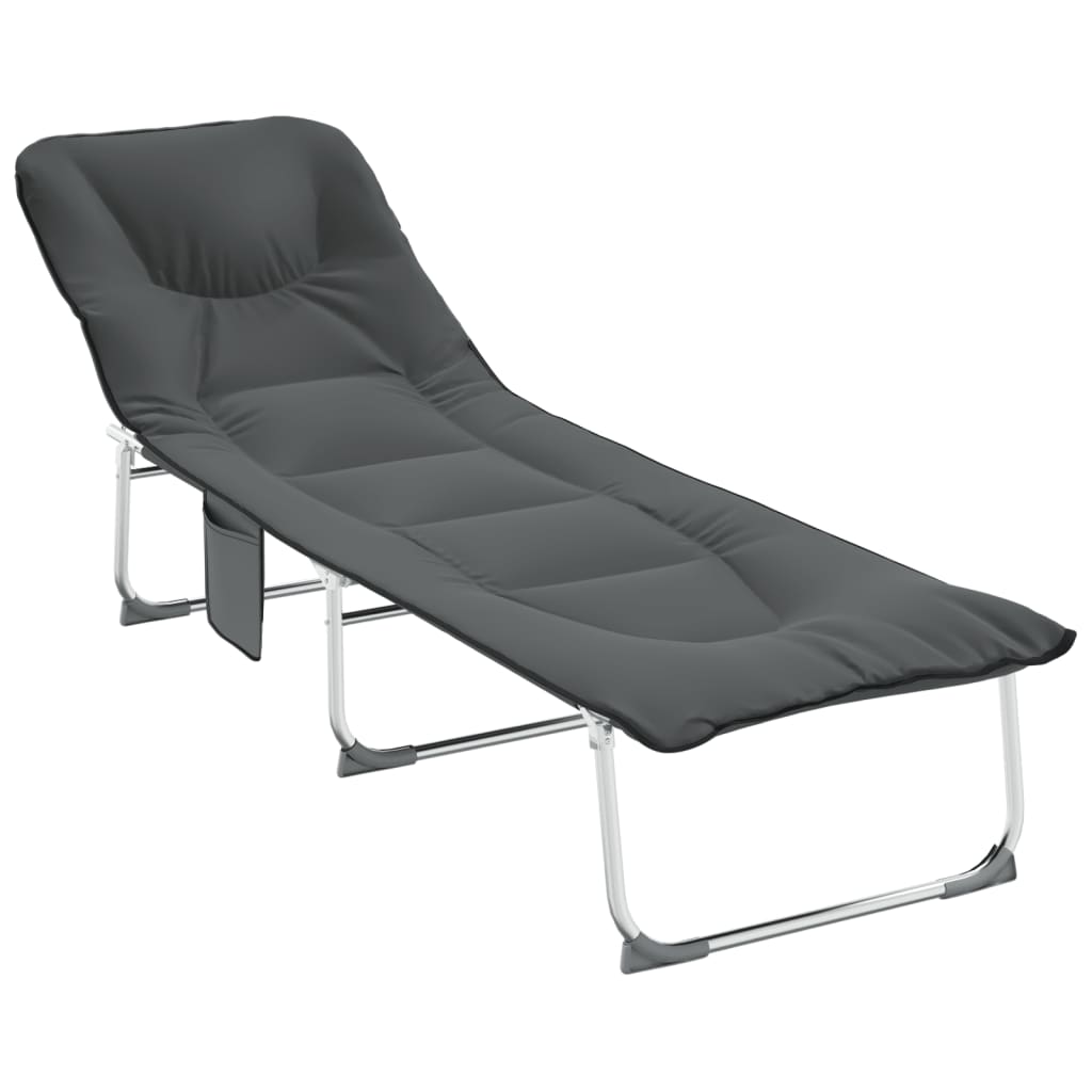 Chaise longue pliable en tissu