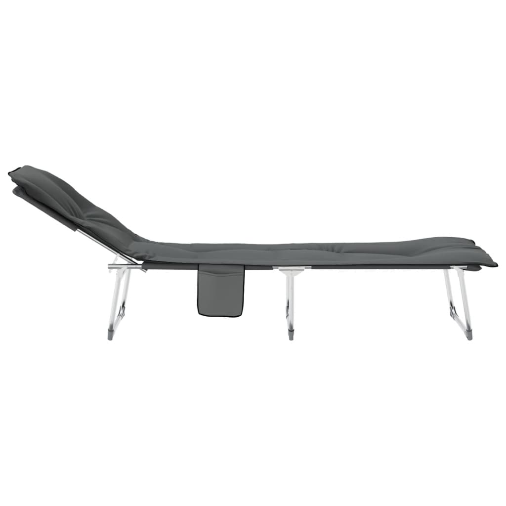 Chaise longue pliable en tissu