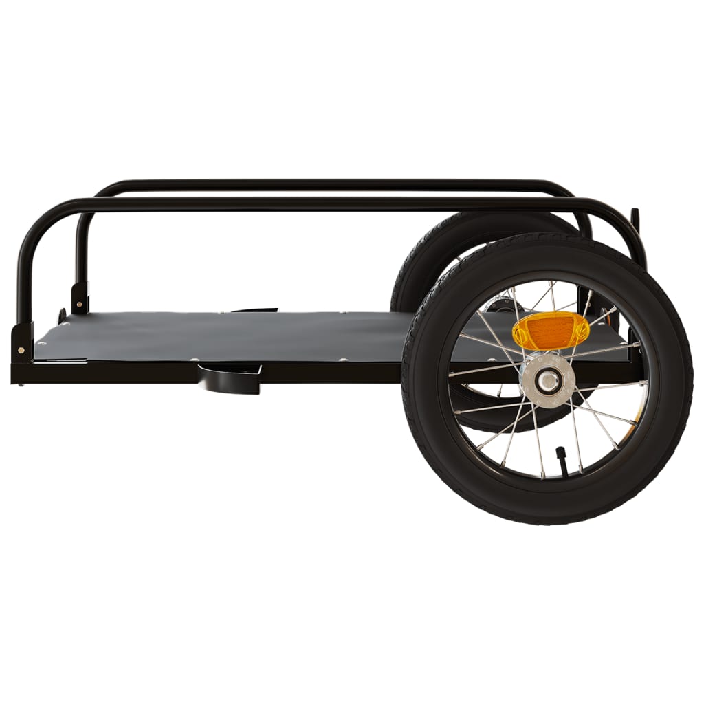 Fietstrailer 122x53x31 cm ijzer zwart