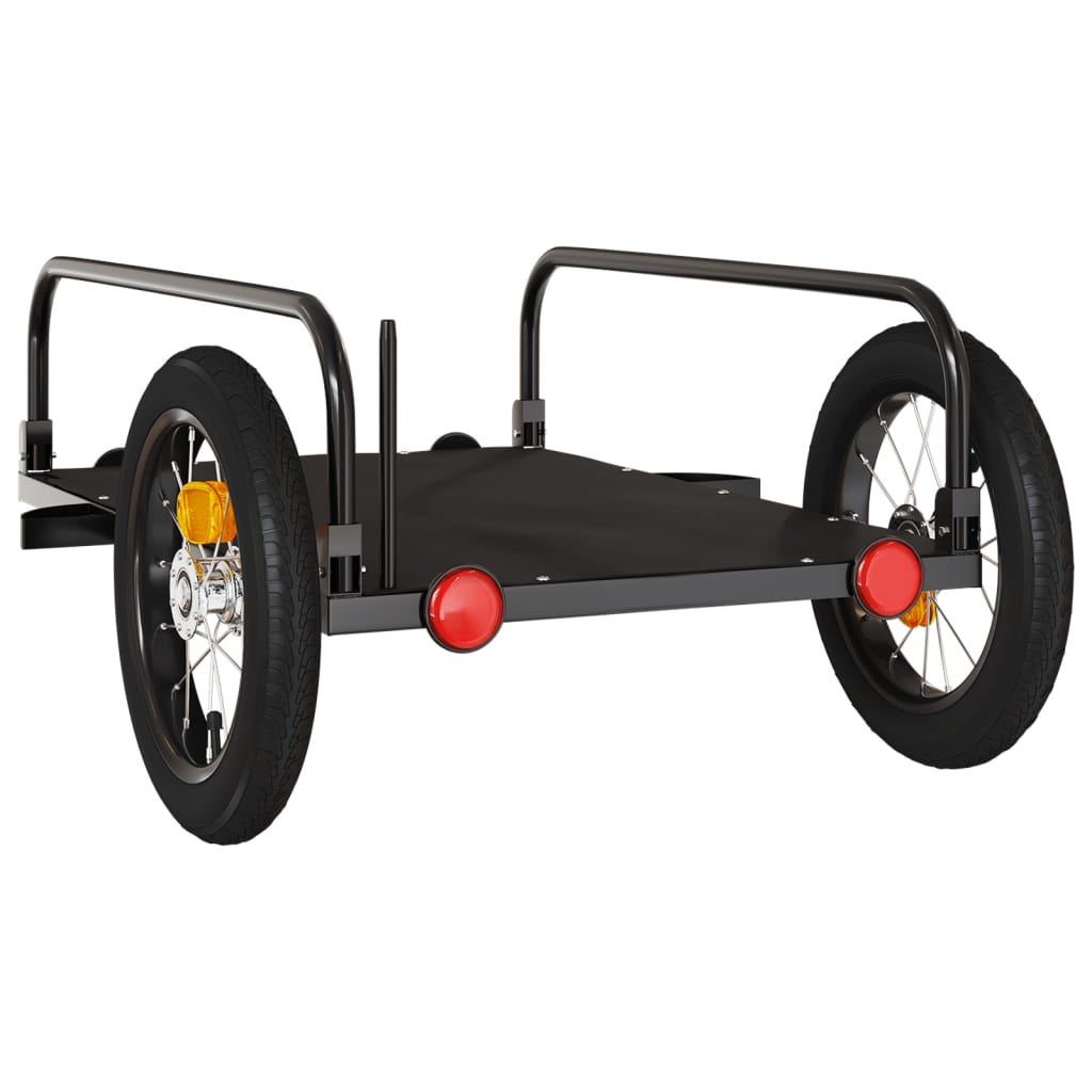 Fietstrailer 122x53x31 cm ijzer zwart