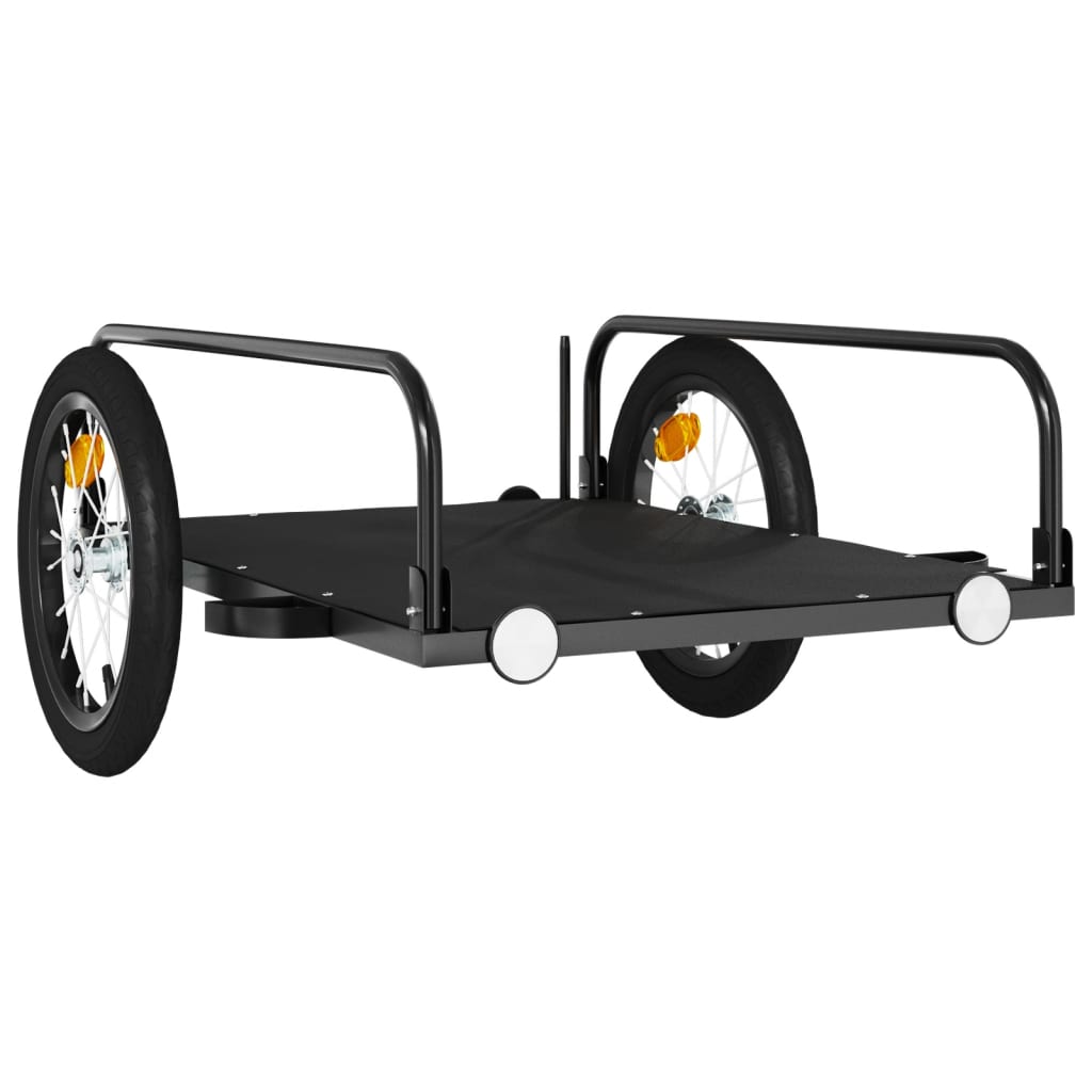 Fietstrailer 122x53x31 cm ijzer zwart