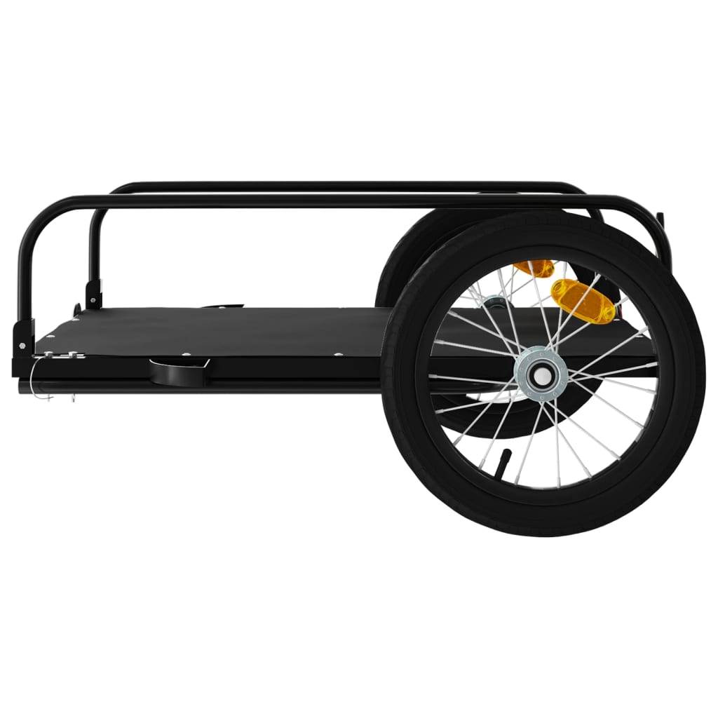 Fietstrailer 122x53x31 cm ijzer zwart