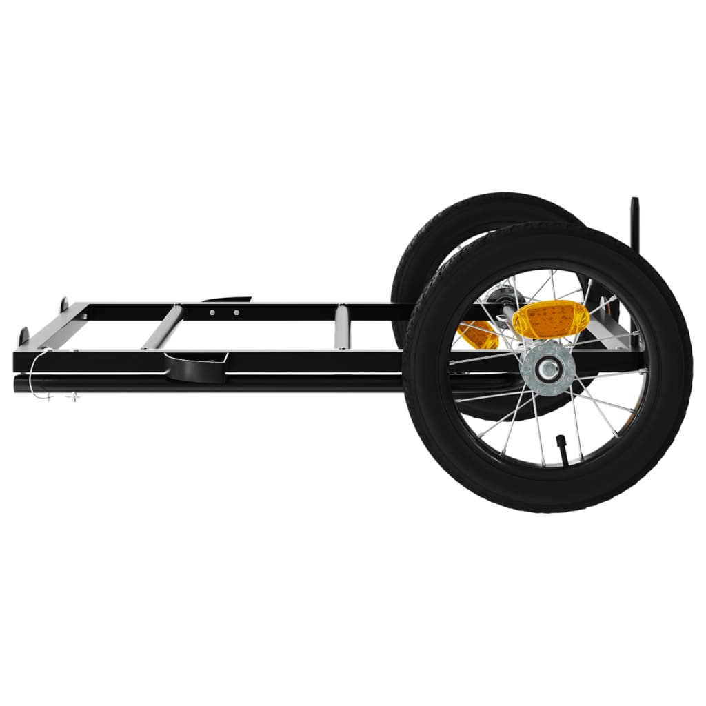 Fietstrailer 126x63x34 cm ijzer zwart