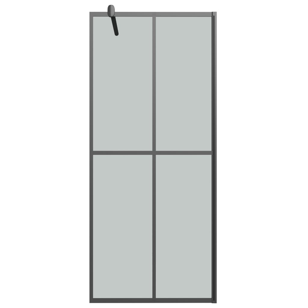 Inloopdouchewand met schap 118x190 cm ESG-glas aluminium